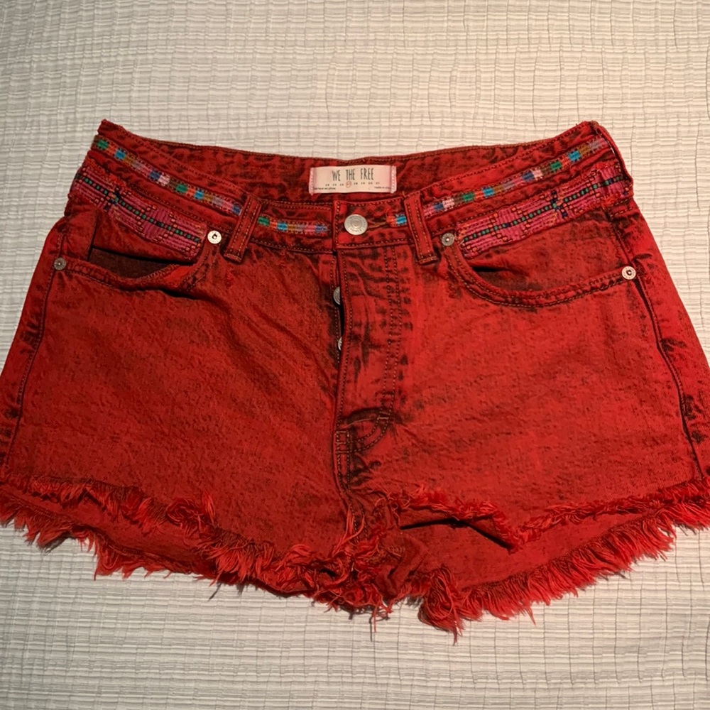Free People denim shorts. Like new.